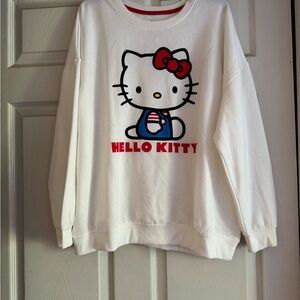 Hello Kitty Oversized White Sweatshirt - XL